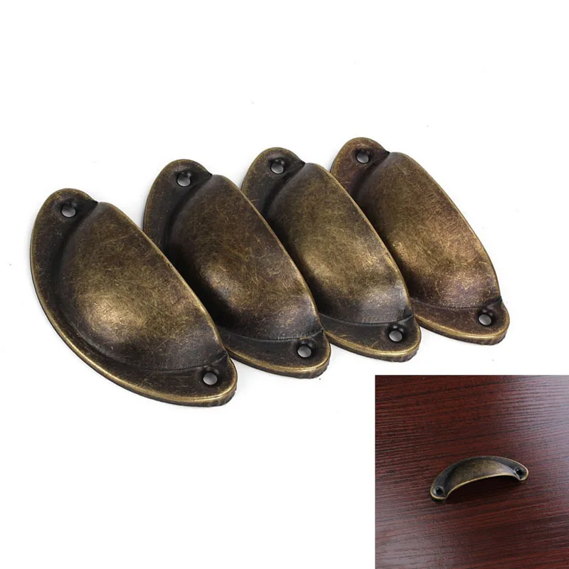 4Pcs Vintage Decorative Door Drawer Pull Handle Iron Semicircle Knob 81mm Dropshipping | Обустройство дома
