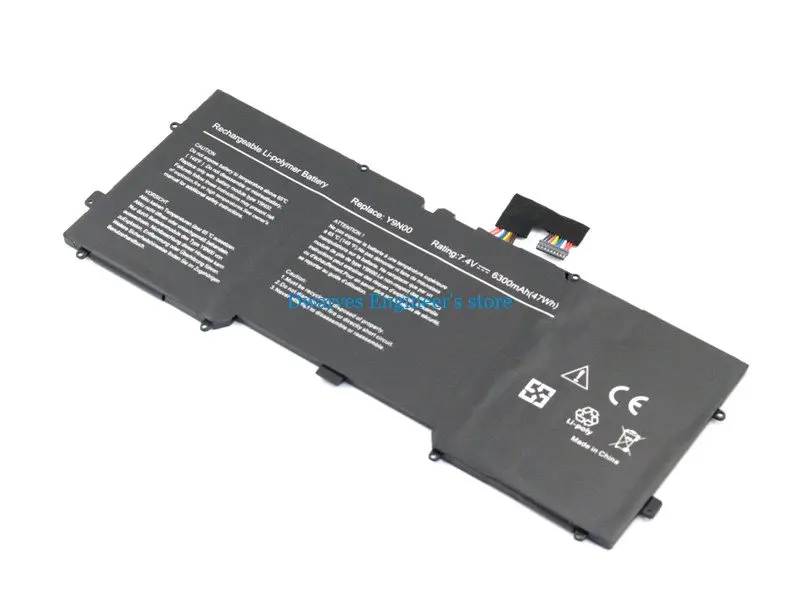 Литий-полимерный Y9N00 Аккумулятор для ноутбука Dell XPS12 9Q23 DELL XPS 13 XPS 13-L321X 3H76R 489XN C4K9V Y9N00 Аккумулятор 7,4 V 6300mAh 47Wh