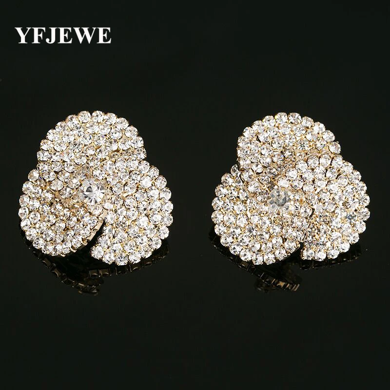 Женские серьги гвоздики с кристаллами YFJEWE оптовая продажа бижутерия boucle D'oreille
