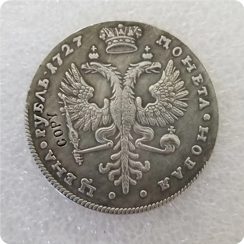 Tpye #4_1 ROUBLE 1727 копия монет России|Безвалютные монеты| |