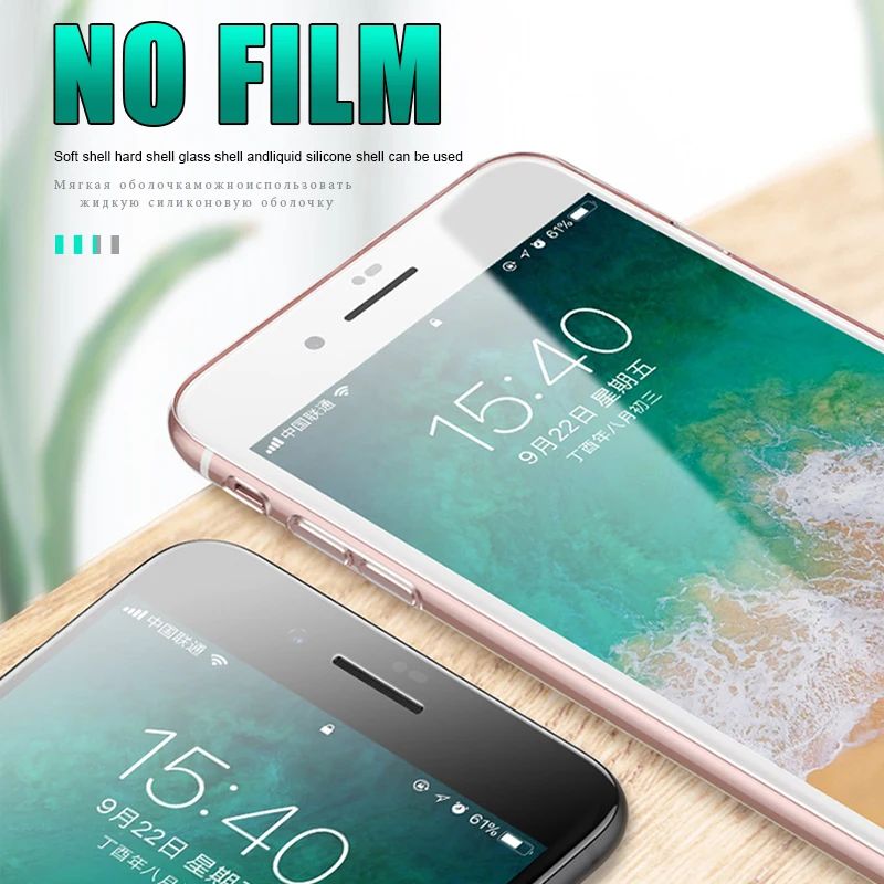 20D изогнутые края полное покрытие защитное стекло на iPhone 7 8 6 6S Plus закаленное для X