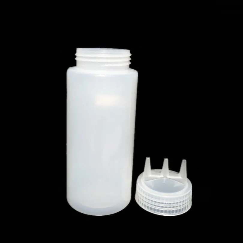 3 отверстия бутылки для соуса кетчуп выдавливатель 12/16/24OZ салат с бутылочкой для горчица сироп приправы Пластик горшок Кухня Инструменты для барбекю