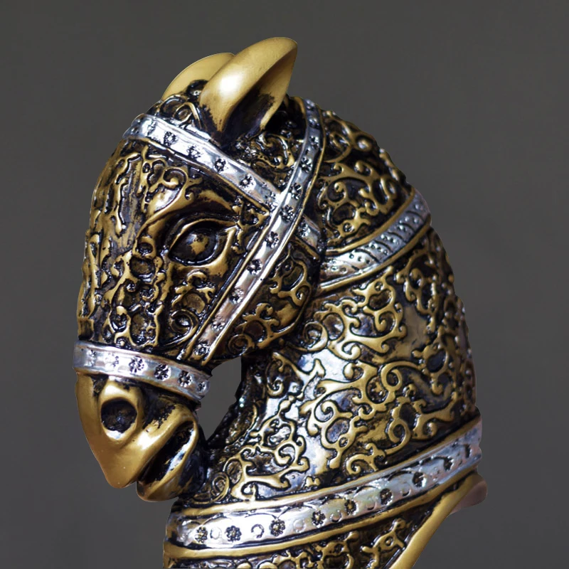 

Lucky horse office decoration decoration study of modern Chinese style furnishings jewelry desktop bookcase poppy flower