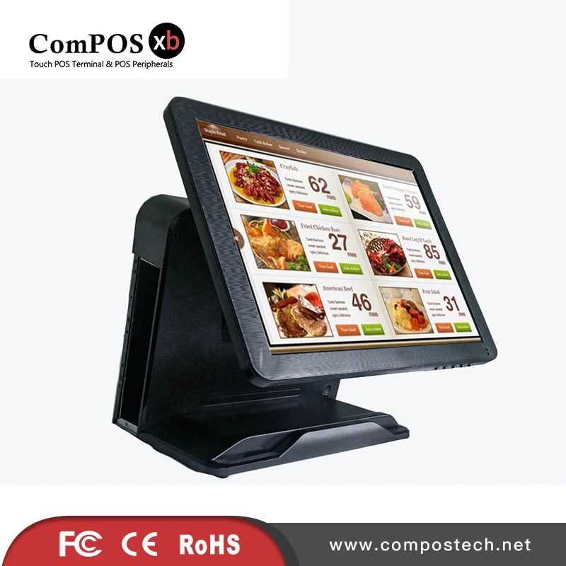 

15 Inch All in One Desktop PC with I/O Panel With Built-in Card Reader Cash Register Epos System Terminal PC