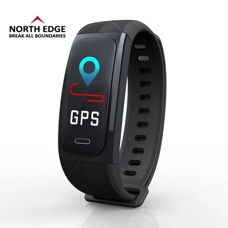 Смарт GPS часы трекер HeartRate NORTH EDGE LED браслет цифровые мужские водонепроницаемые