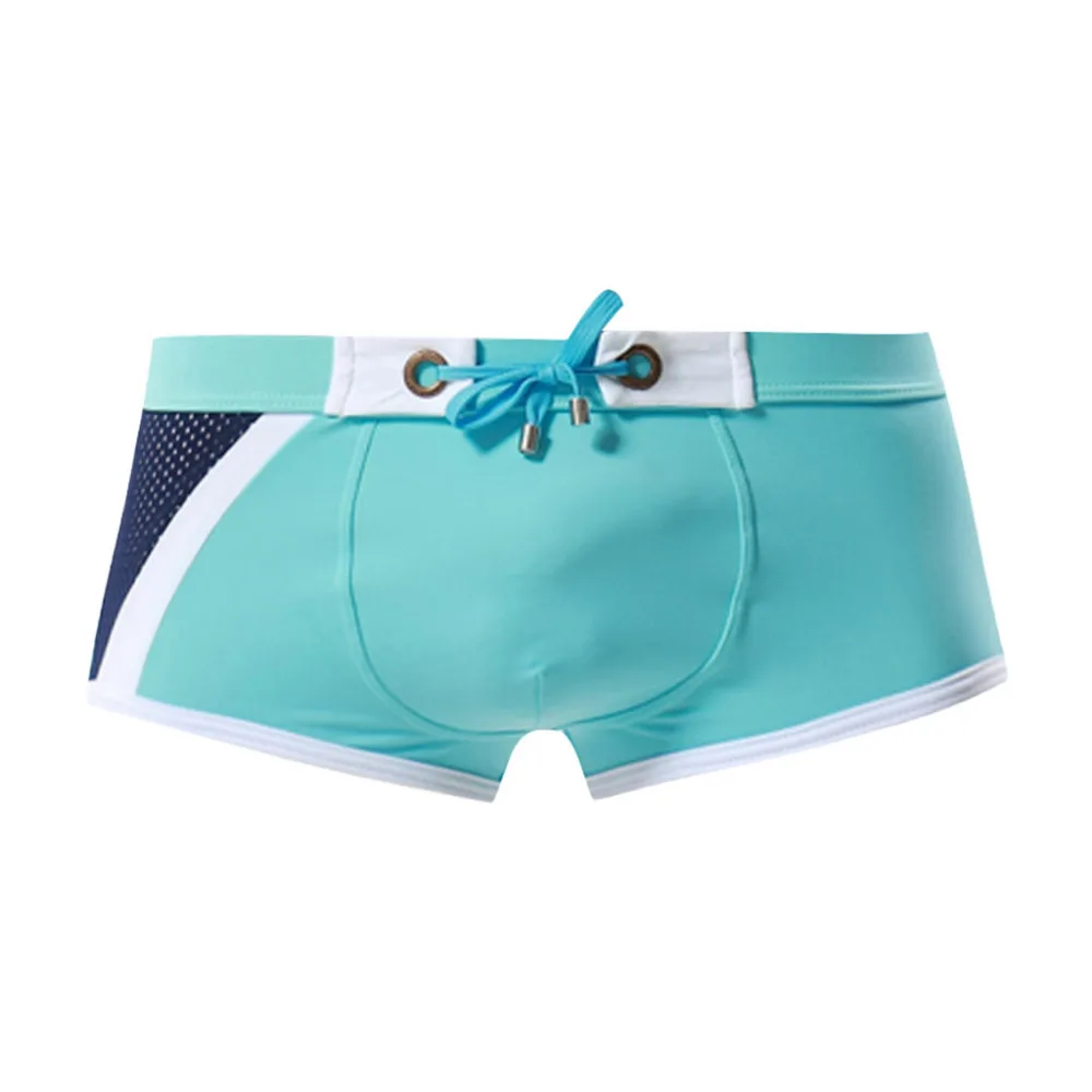 Новинка 2019 мужское пикантное дышащее нейлоновое нижнее белье в полоску плавки