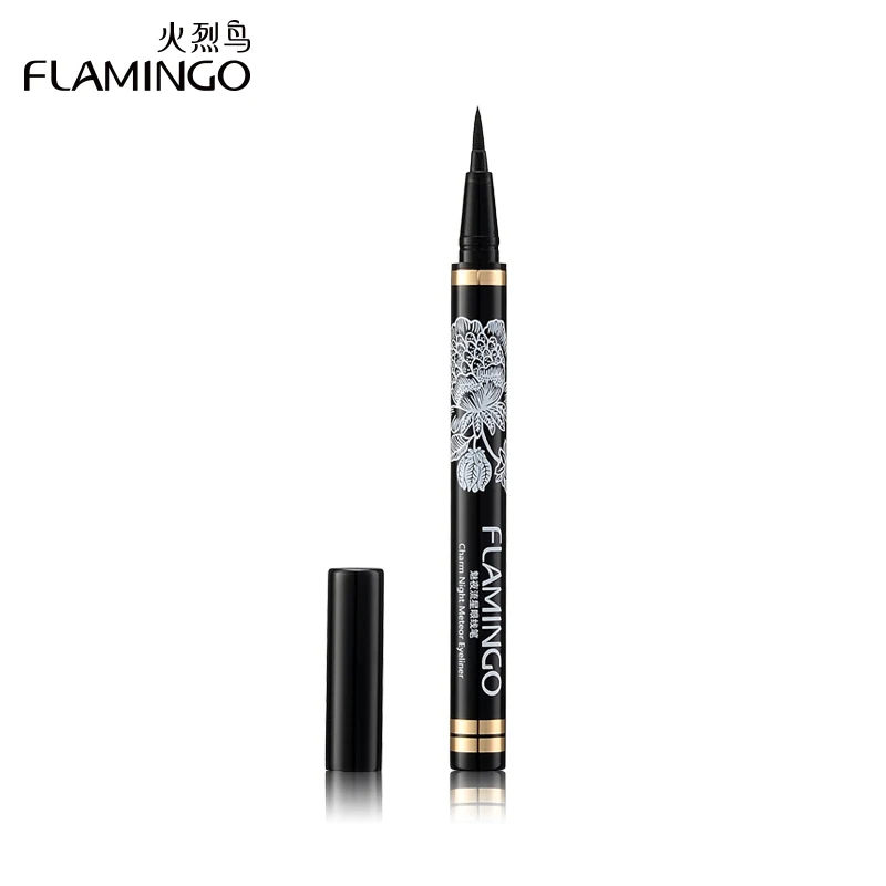 Free Shipping FLAMINGO Brand Eyeliner Beauty smooth water-resistance smudge-shield jet black volumizing liquid eyeliner 12006 |