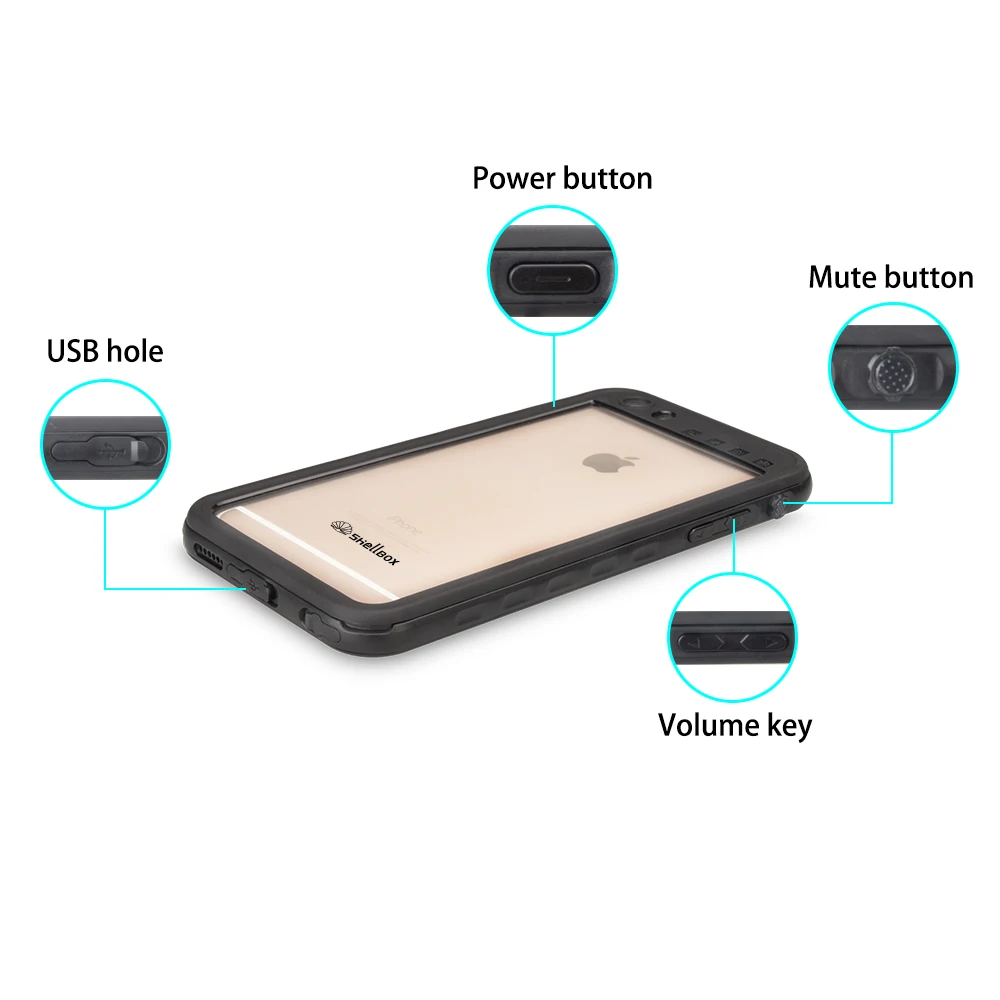 Новый прозрачный водонепроницаемый чехол для IPhone 6 Plus серии Dot IP68 Подводный ПК +