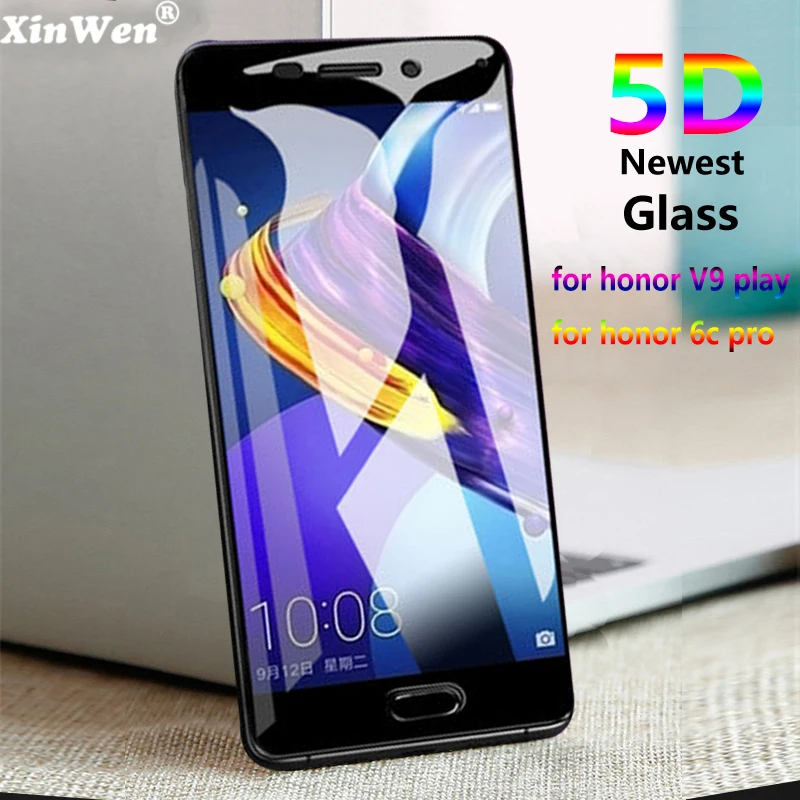 Xinwen 5D новейший изогнутый защитный экран протектор Закаленное стекло для huawei Honor v9