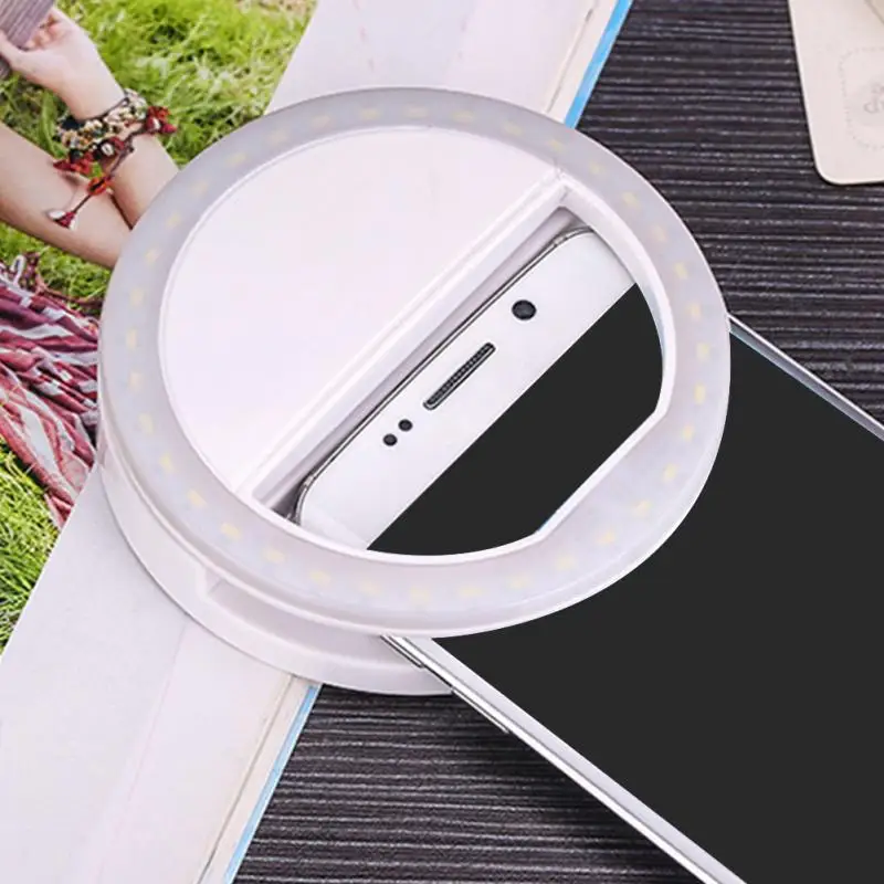 Новая мода портативный селфи-кольцо LED Flash заполняющий свет клип камера для Iphone samsung Xiaomi htc Android смартфон