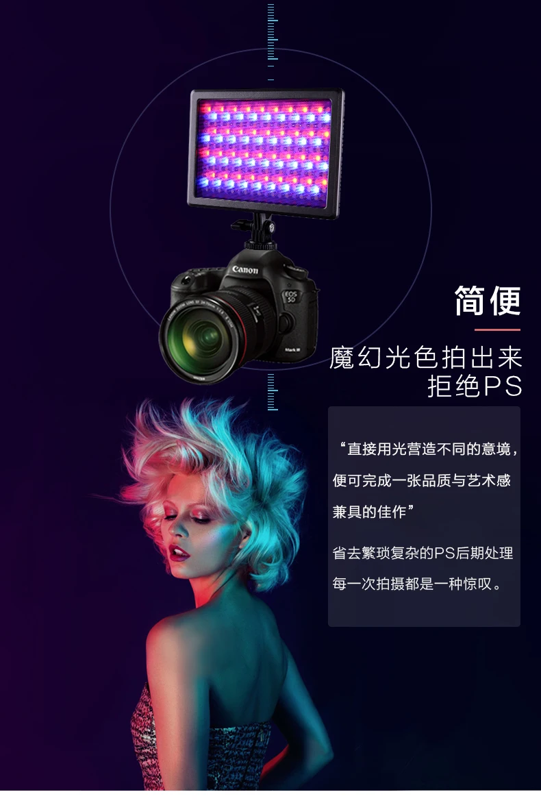 Nanguang Nanlite CN-RGB11, цветной светодиодный светильник, панель, 3200-5600 K, регулируемая для камеры DSLR DV, видео, свадебная фотография