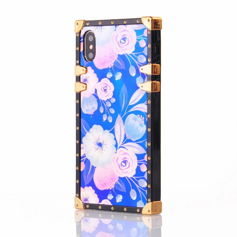Для iPhone XS Max XR X 8 7 6 6s Plus Роскошный чехол из ТПУ с синим лучем и квадратным глазом