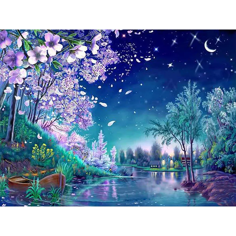 

DIY 5D полный Бриллиантовая мозаика пейзаж озеро мозаичная картина подарок алмазная живопись вышивка крестиком картины