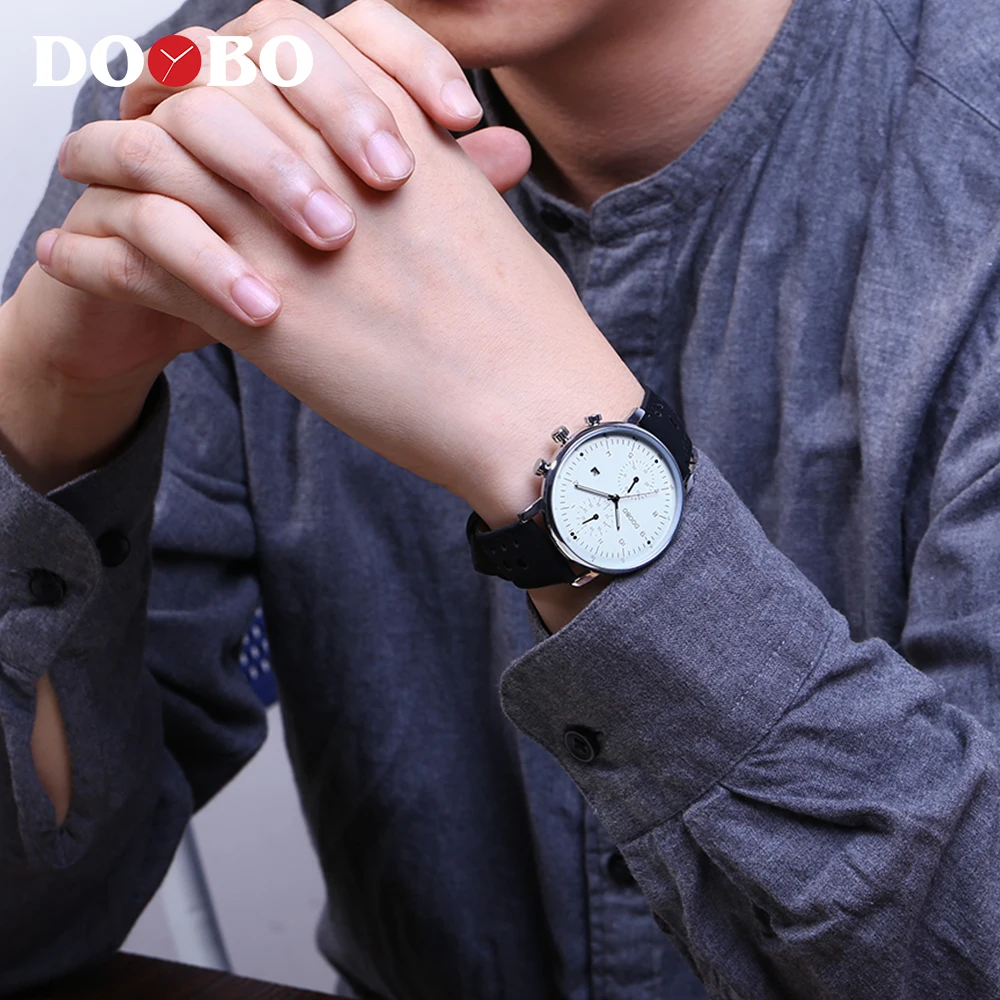 DOOBO Brand Slim Leather Mens Watches Luxury Casual Sports Movt Quartz Watch Men Clock Male Wristwatch Quartz-watch Dropshipping | Наручные