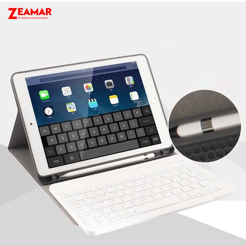Умный чехол-клавиатура для Apple iPad Pro 9,7 дюйма с Apple Pencil Holder кожаный магнитный чехол для iPad чехол Pro 9,7 Funda
