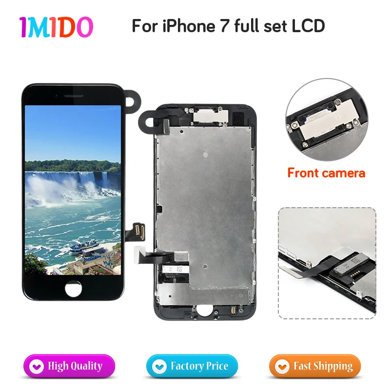 10 шт. Высокое качество Полный Комплект lcd для iPhone 7 OEM дисплей+ фронтальная камера+ динамик+ дигитайзер сборка Замена 3D сенсорный ЖК-экран