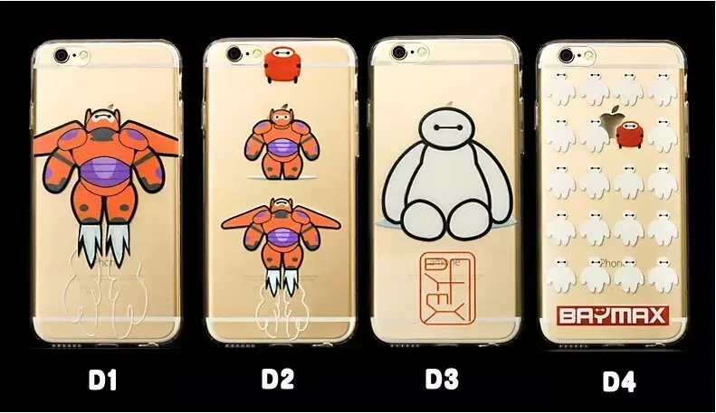 Baymax Ultra thin Silicon Transparent Case For iPhone 6 Plus 5.5 TPU Slim Clear Soft back cover for Iphone 5.5&quot-Free ship |