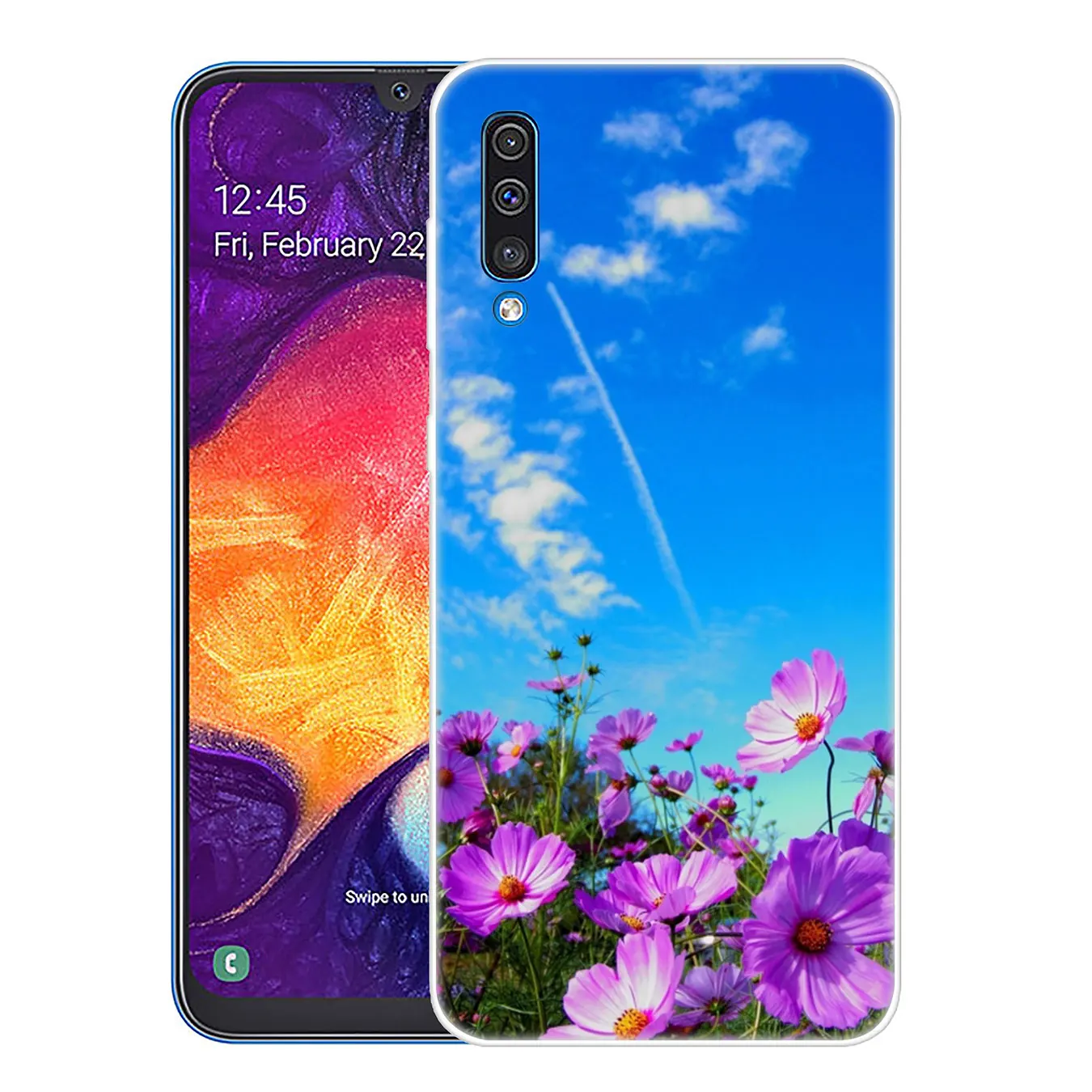 Твердый фиолетовый чехол для телефона Lavaza Flower infinity on Samsung Galaxy A10 A20 A30 A40 A50 A60 A70 M40 M30