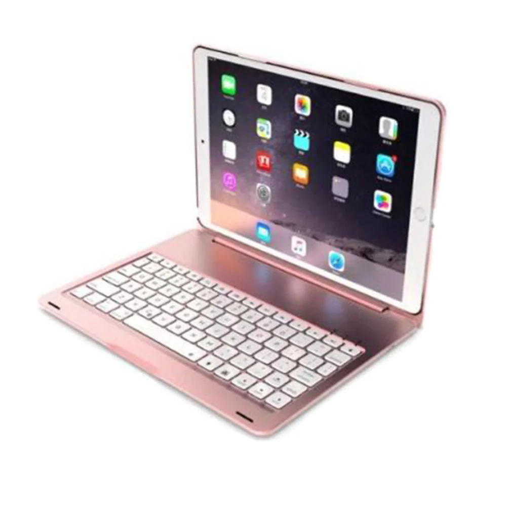Чехол для Bluetooth клавиатуры с 7 цветной подсветкой алюминиевый чехол s iPad pro 10 5