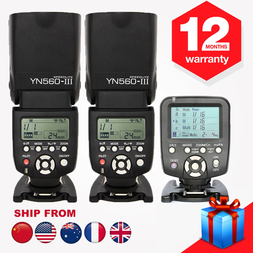 Yongnuo YN560 III 2 ШТ. Руководство Радио Флэш Speedlite YN560III + TX YN560TX ЖК Беспроводной