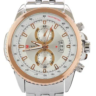 Curren Date Japan Movt Stainless Watch new dive Steel Wrist Sport style military Menwatches FreeShipping esmalte|sports watch with alarm|sport analog