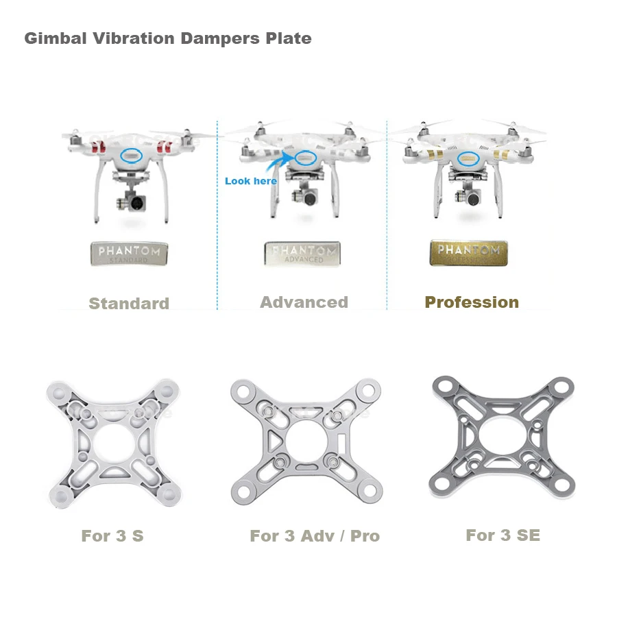 Стабилизатор вибрации с защитой камеры амортизирующая плата для DJI Phantom 3 Standard