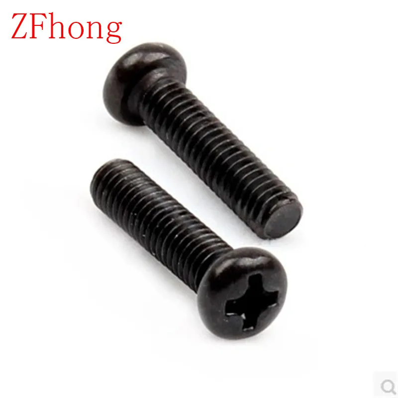 1000 шт. M1 * 3/4/5/6 стальной винт с черной круглой головкой phillips|machine screws|screw screwsteel screw |
