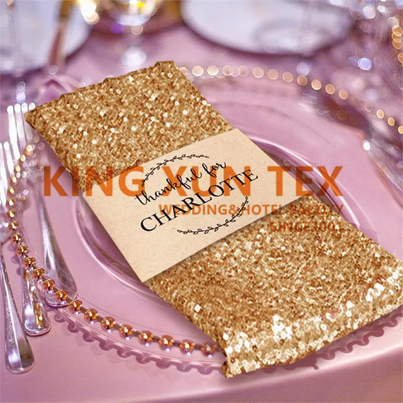 

Sequin Table Napkin Table Cloth Napkins For Wedding Event Party Decoration