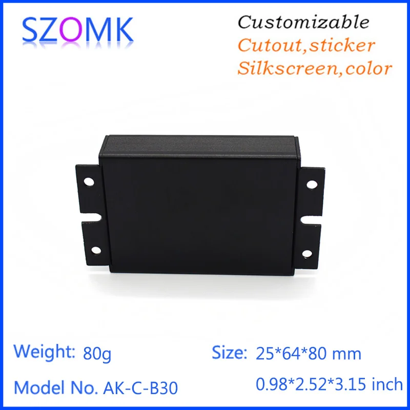 1 шт. 25*64*80 мм серый экструдированный алюминиевый корпус управления коробка