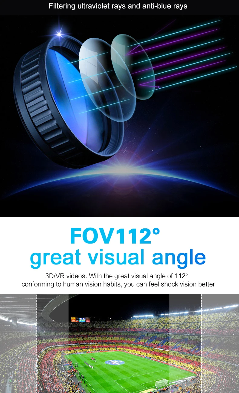 FiiT VR 2F VR виртуальной реальности 3D очки стереонаушники+ смарт Bluetooth беспроводной пульт дистанционного управления геймпад для 4,0-6,3 дюймов