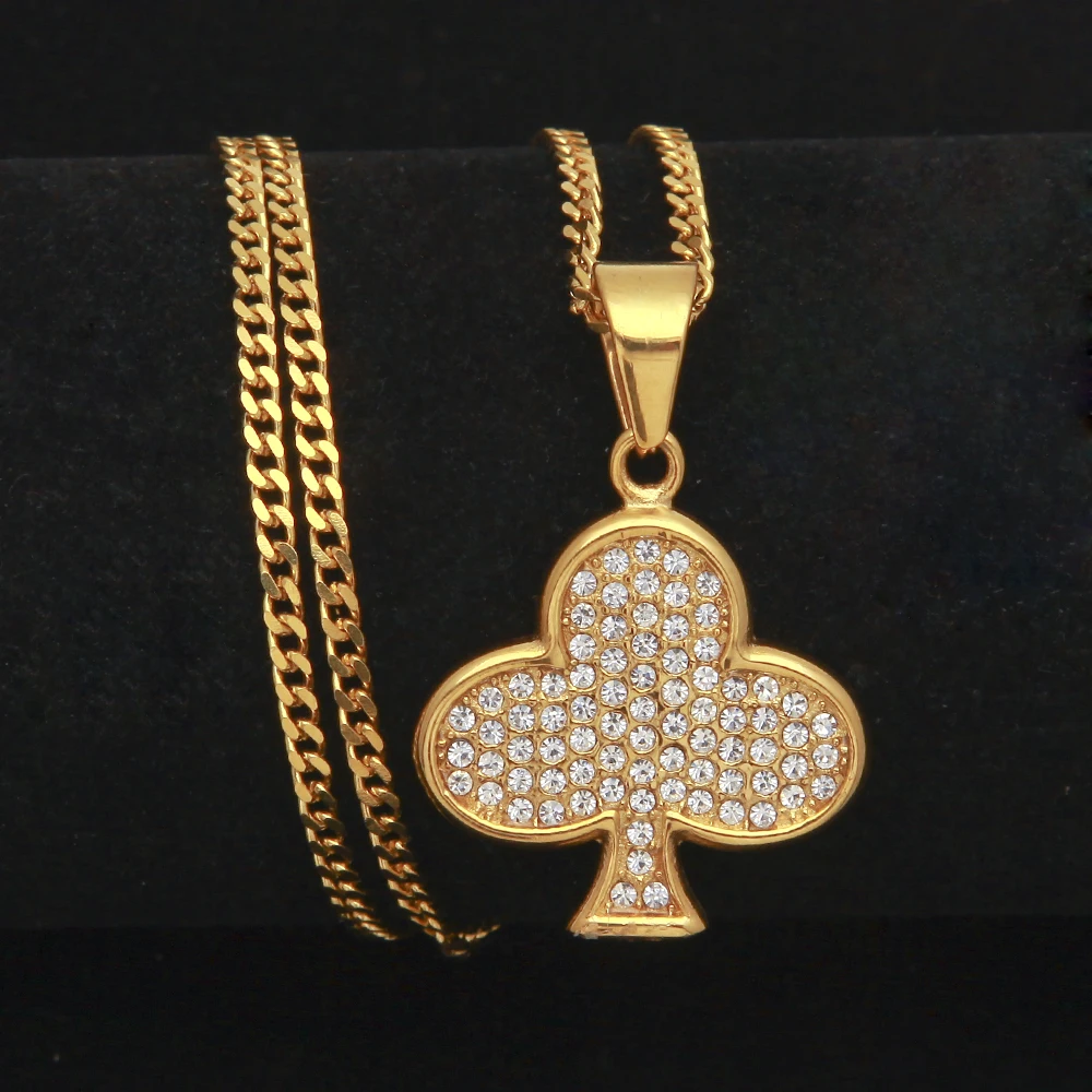 Кулоны Uwin для игры в покер карточки на костюм ожерелья лопата сердце К клуб хип