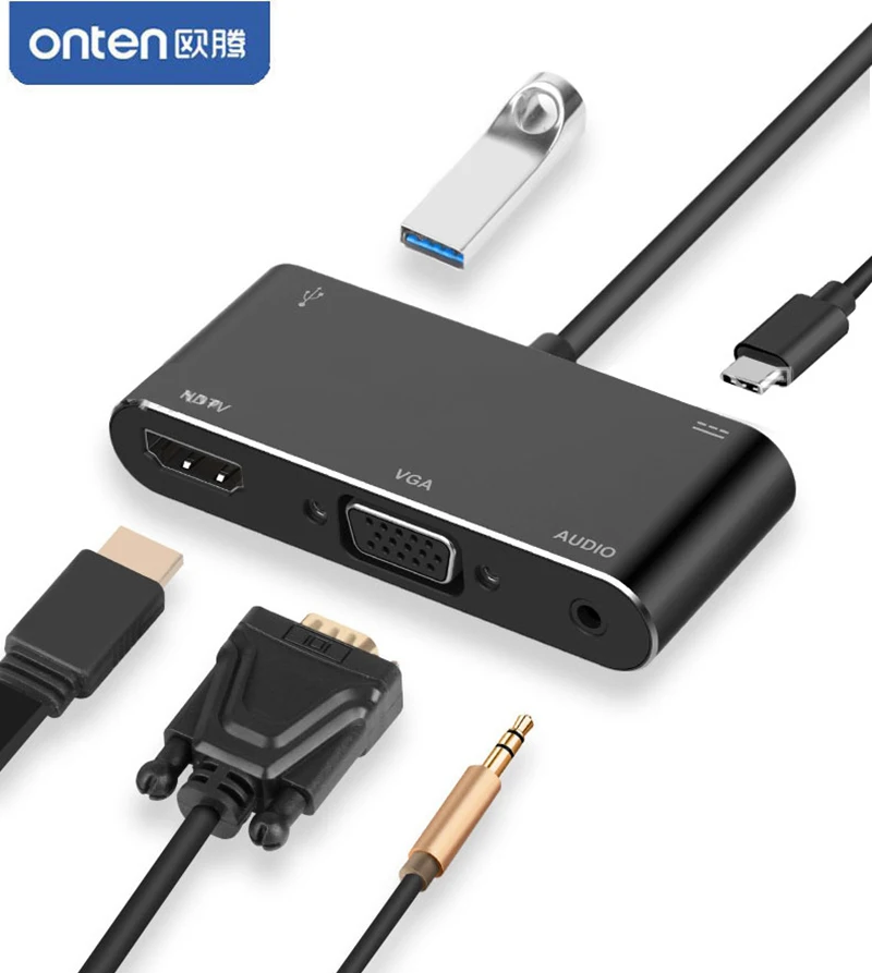 Тип C к HDMI VGA ТВ USB 3,0 аудио адаптер для MacBook samsung Galaxy S9/S8 Note 8/9 huawei mate 10 20 P30 Pro LG G5 к ТВ HD tv