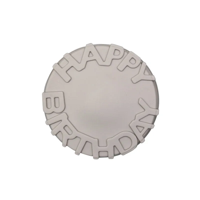 BAYCHEER 3D Silicone Cake Mold &quotHAPPY BIRTHDAY&quot Letters Decorating Tools Baking Pan Round Shape Molds | Дом и сад