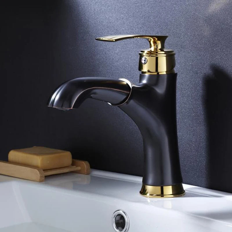 Azeta ванная комната латунный античный черный смеситель для раковины на бортике с