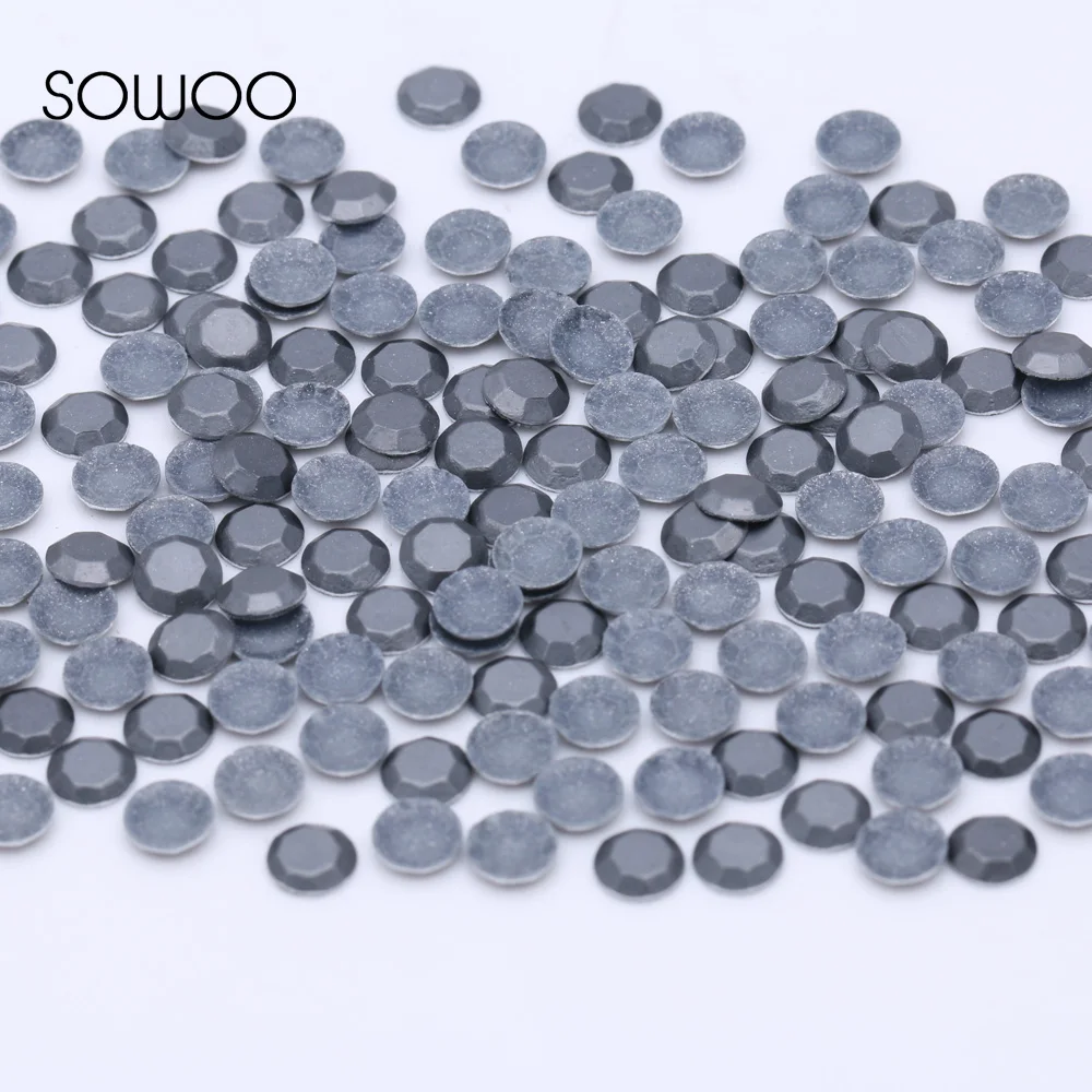 

1440pcs/lot lead free Hot Fix Studs D.K Gray(Frosted) color Wholesales Hot Fix nailhead Iron On Rhinestud baby rhinestone