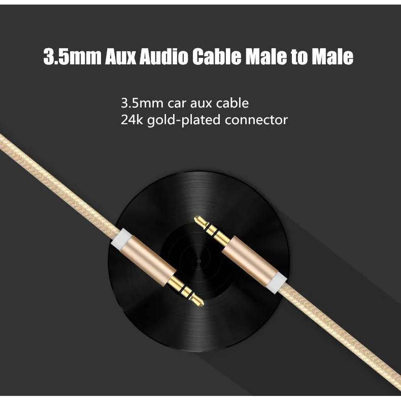 Audio Jack 3.5mm Aux Cable Male to auxiliar for Car Headphone MP3/4 Phone | Электроника