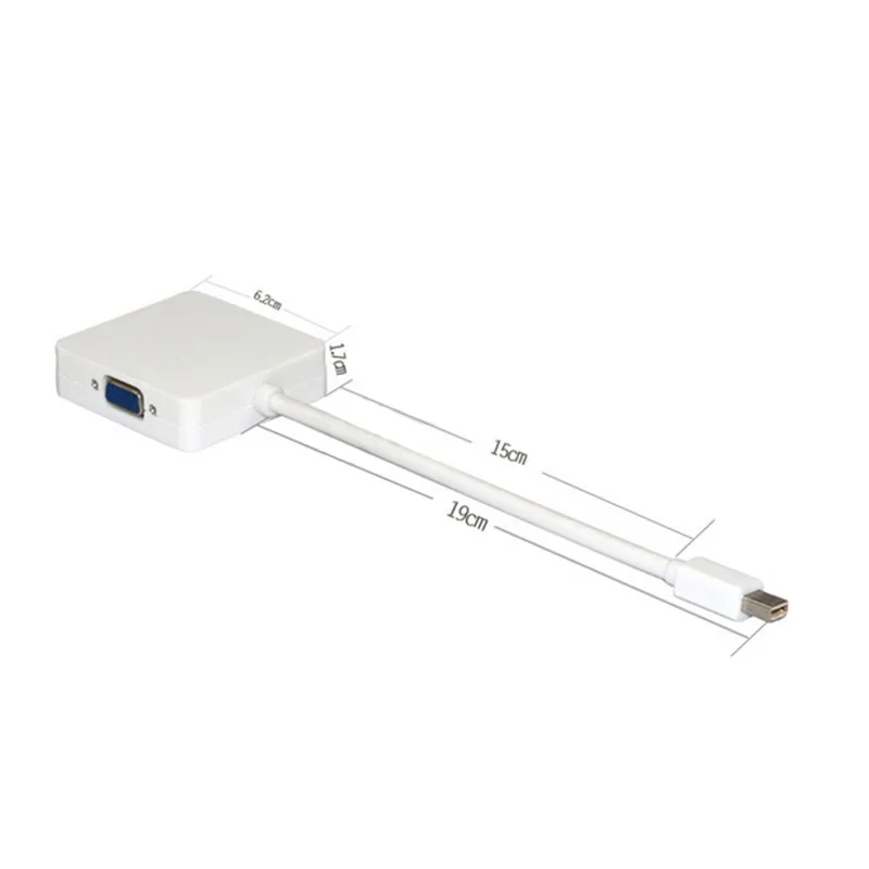 Larryjoe 3 в 1 Mini DP порт дисплея к HDMI совместимым/DVI/VGA Кабель адаптер для Apple MacBook