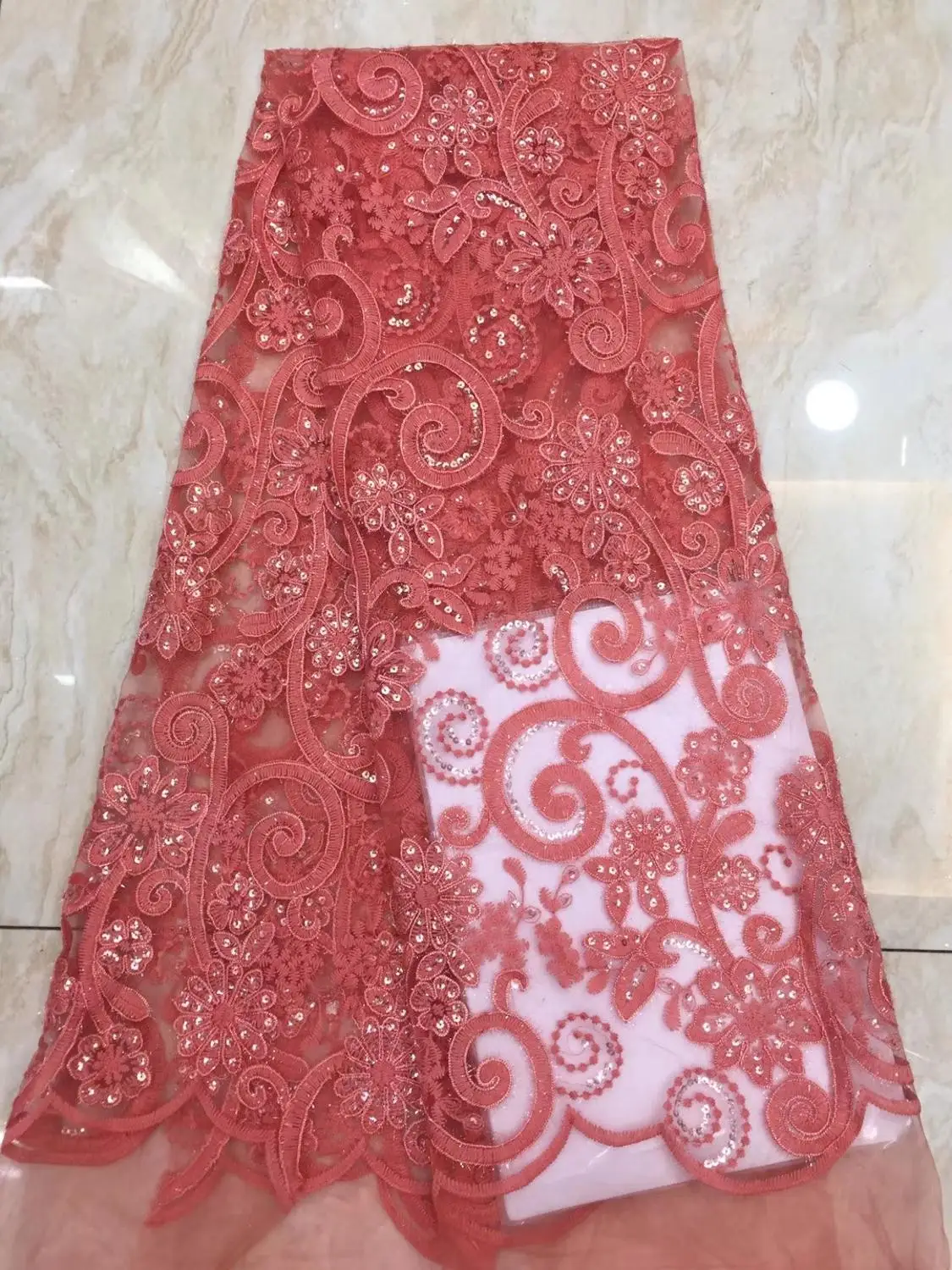

high quality nigerian french lace embroidered tulle lace fabric for wedding dress,2019 nice African lace fabric JIAXJUL114