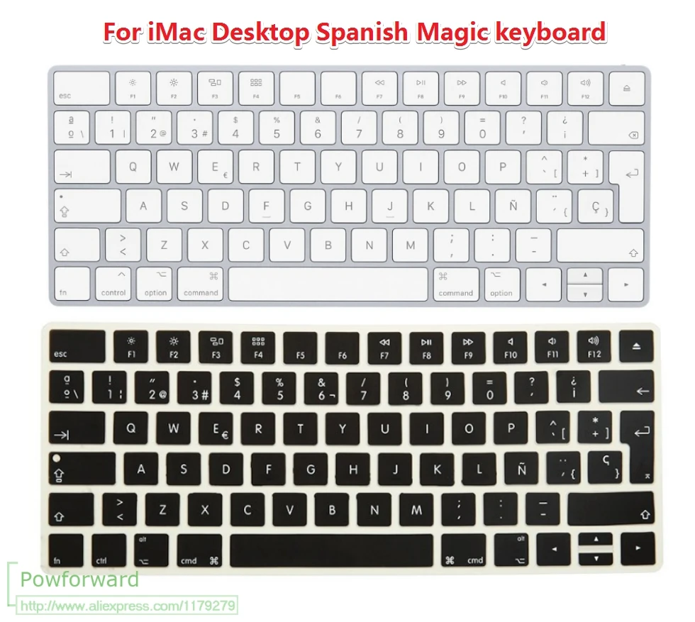 Силиконовая накладка на клавиатуру с испанским языком для Apple Magic Keyboard