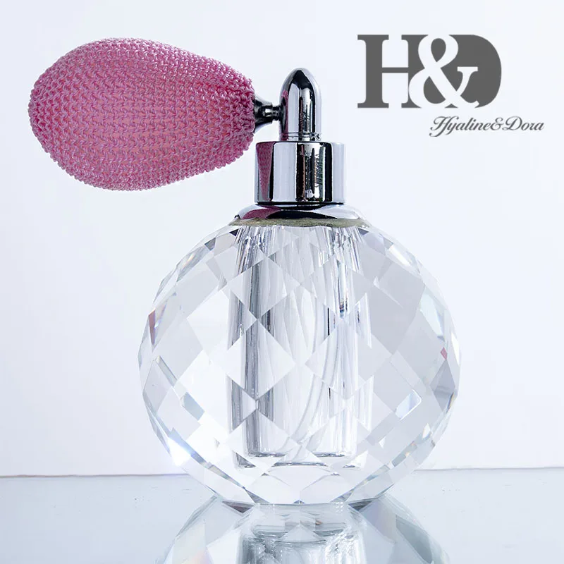 H & D 10 мл Прозрачный Кристальный Винтажный флакон для парфюма розовый короткий