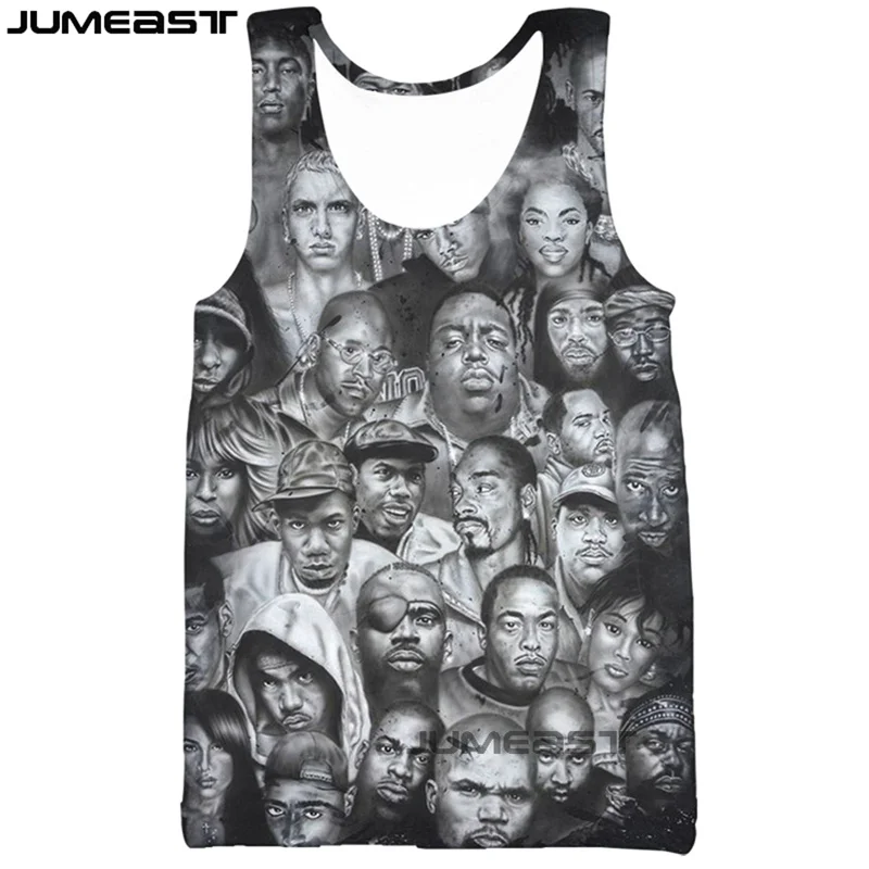 

Jumeast Brand Men/Women 3D Printed Vest Many People Short Sleeve New Fashion Sport Pullover Summer Tank Tops Tees