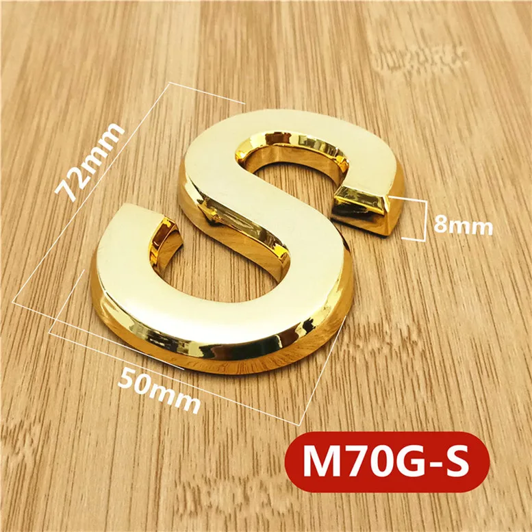 70 мм 0123456789ABCD-Z Wonzeal Современная Золотая табличка номер дома двери отеля адрес стикер с цифрами табличка знак ABS пластик
