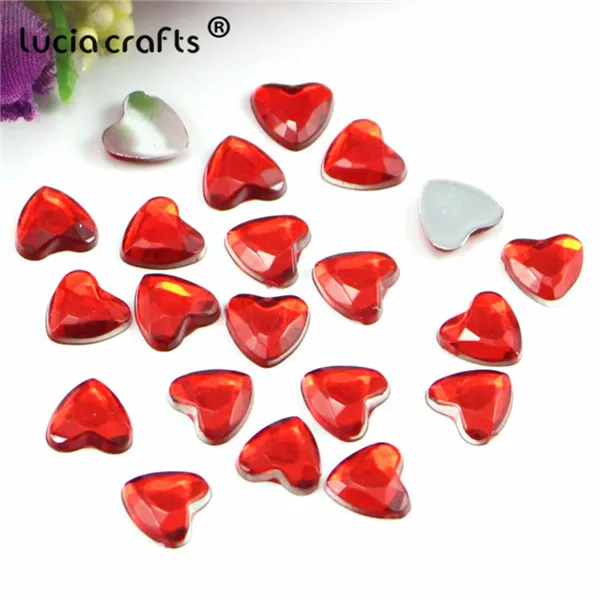 red 250pcs Lucia crafts 250 шт/1000 шт 4 мм прозрачные цвета/красное сердце стразы аксессуары для одежды бисер DIY материалы для рукоделия G0416 - Цвет: red 250pcs