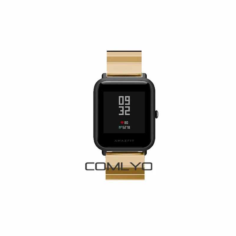 Металлический ремешок из нержавеющей стали для Xiao mi Hua mi Amazfit Bip BIT PACE Lite Youth Smart Watch BAND mi Fit Reflection bracelet