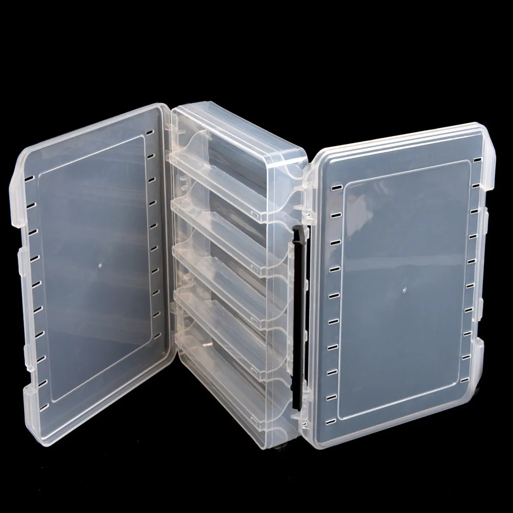 New Design Double Sided 10 compartments Fishing Tackle Box Hard Minnow Popper baits Case Storage | Спорт и развлечения