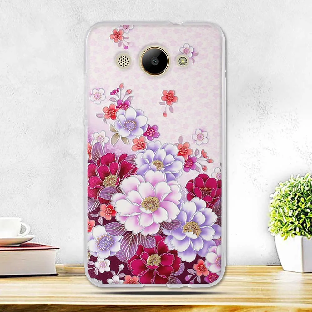 Мягкий ТПУ чехол с цветочным рисунком для huawei Y3, чехол для huawei Y3 MT6737M CRO-L02 CRO-L22, 5,0 дюймов, Защитные чехлы для телефонов - Цвет: 7