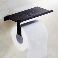 concise wall mount toilet paper holder bathroom fixture stainless steel roll paper holders with phone shelf with baf