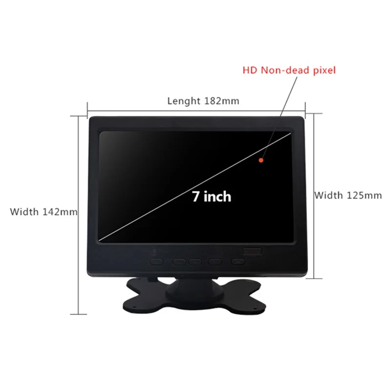 7 дюймовый IPS ЖК дисплей емкостный сенсорный экран монитор для Raspberry Pi с HDMI + VGA av