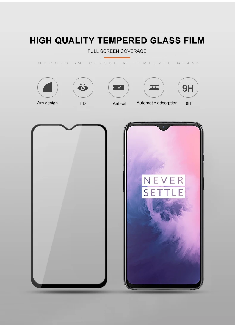Mocolo 3D вогнутый премиум стекло oneplus 7 7PRO полное покрытие протектор экрана Закаленное стекло пленка oneplus 7 pro 6 6 T 5 5 T 3 3T 1+ 7 6