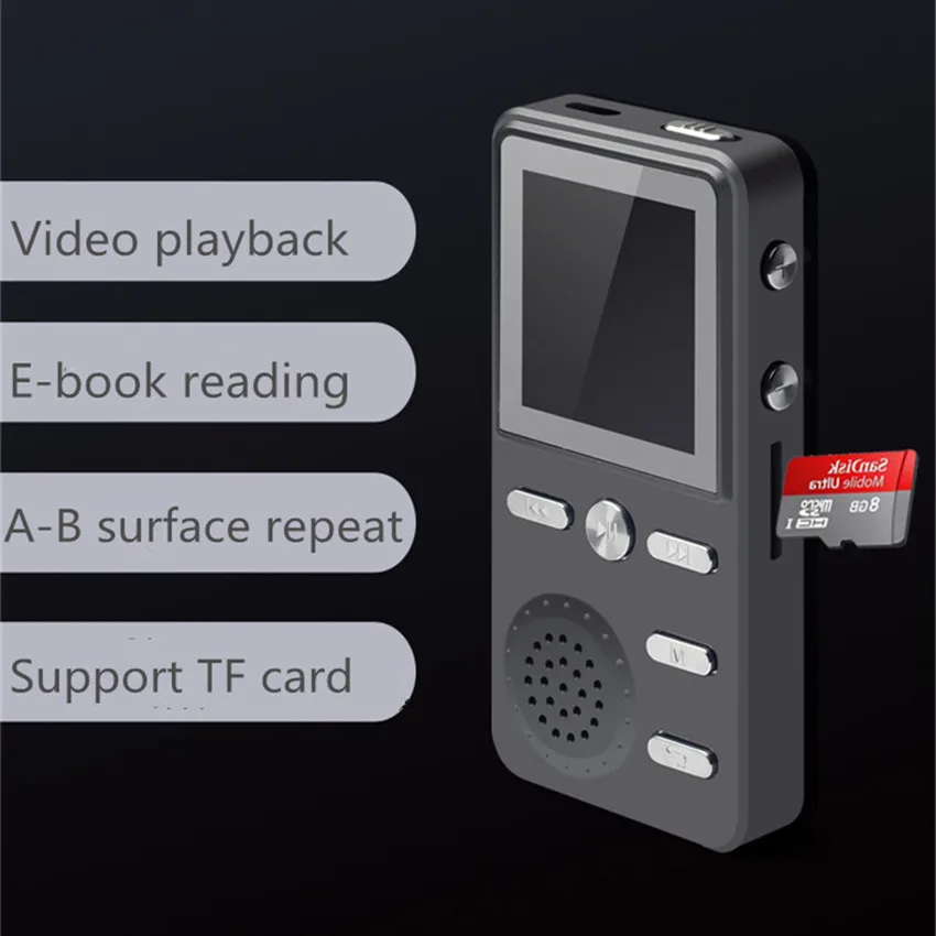8 ГБ Высокое качество Hifi Mp3 музыкальный плеер HD Запись ЖК экран Неразрушающий